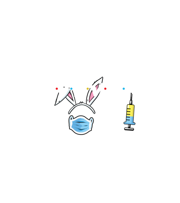 Karantén húsvét minta fehér pólón