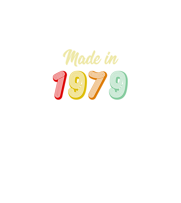 made in 1979 retro minta fekete pólón