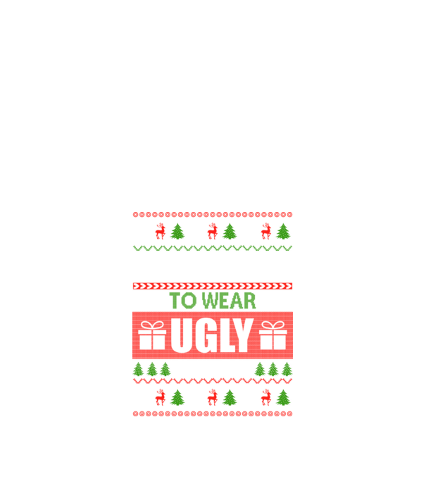 Too Cute for ugly sweater minta fekete pólón