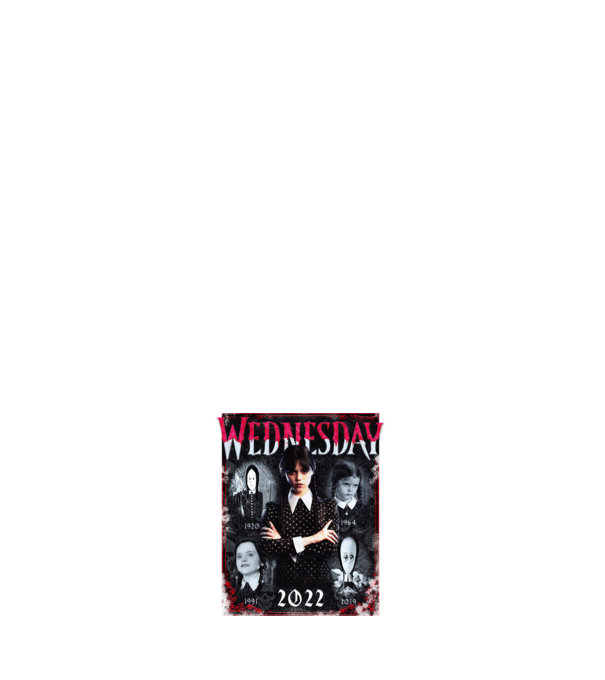 Wednesday Addams minta sötétkék pólón
