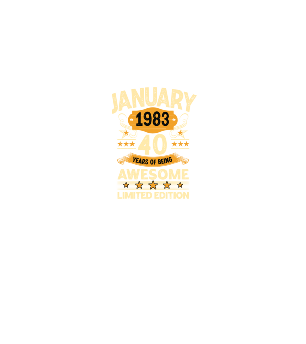 January 1983 40 years of being limited edition minta farmerkék pólón