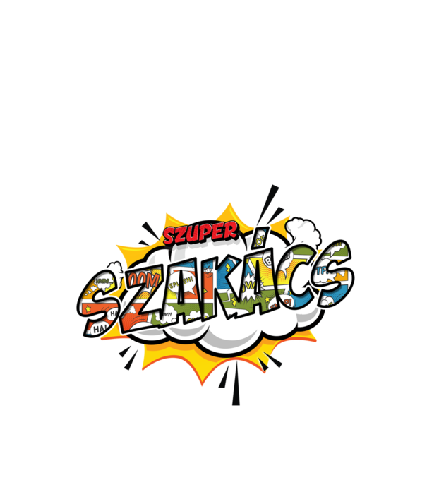 Szuper Szakács minta fehér pólón