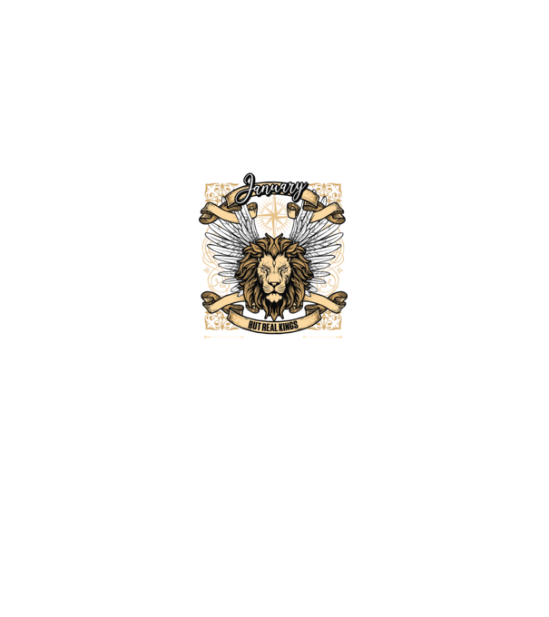 KINGS ARE BORN 2015 - JANUÁR minta fekete pólón