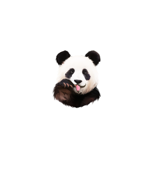 Panda face minta piros pólón