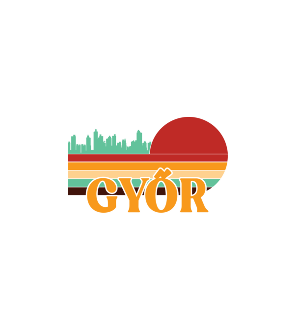 Győr minta fehér pólón