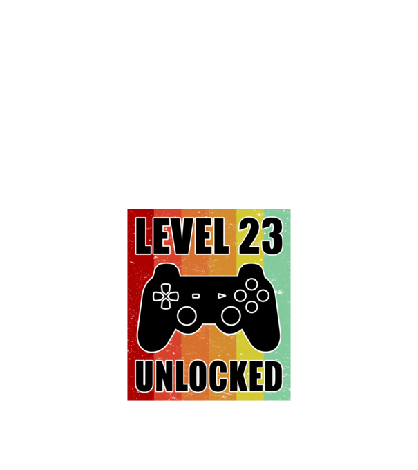 level 23 unlocked retro gamer minta fehér pólón