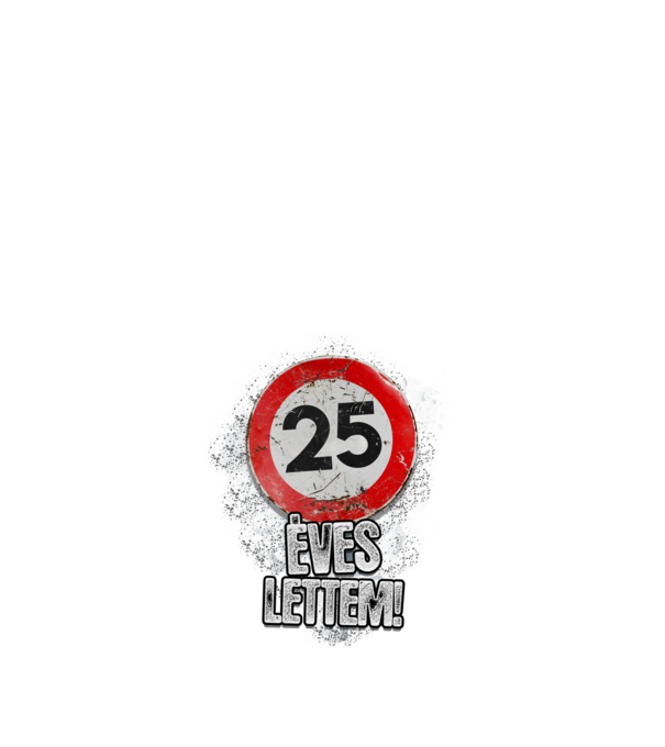 Speedlimit 25 éves minta fekete pólón
