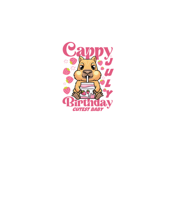Cappy Birthday July minta fehér pólón