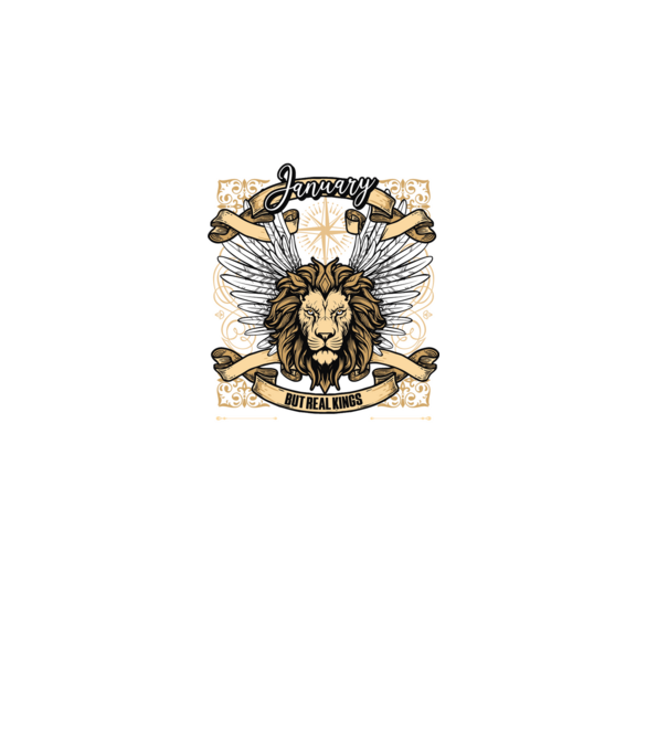 KINGS ARE BORN 1985 - JANUÁR minta fekete pólón