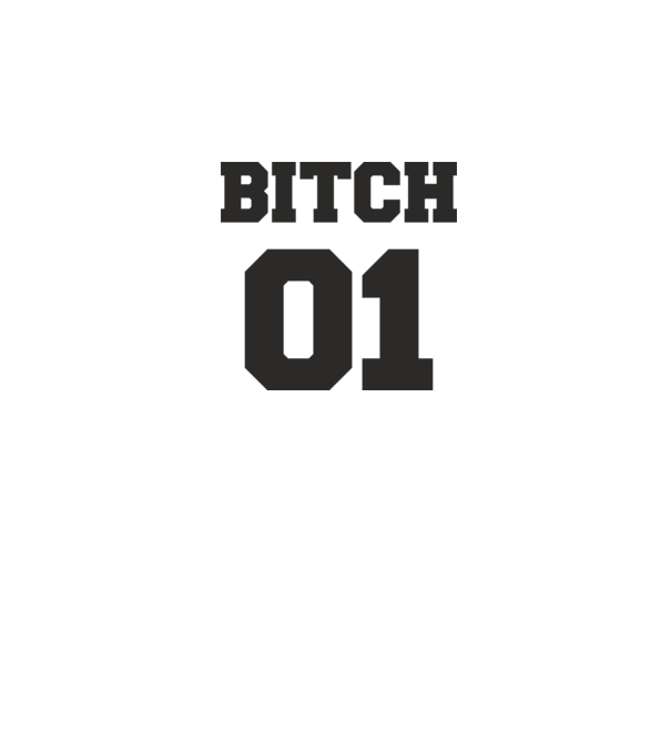 Bitch 01 minta szürke pólón