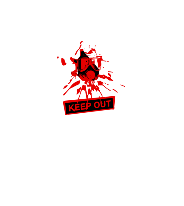 Keep Out minta fehér pólón