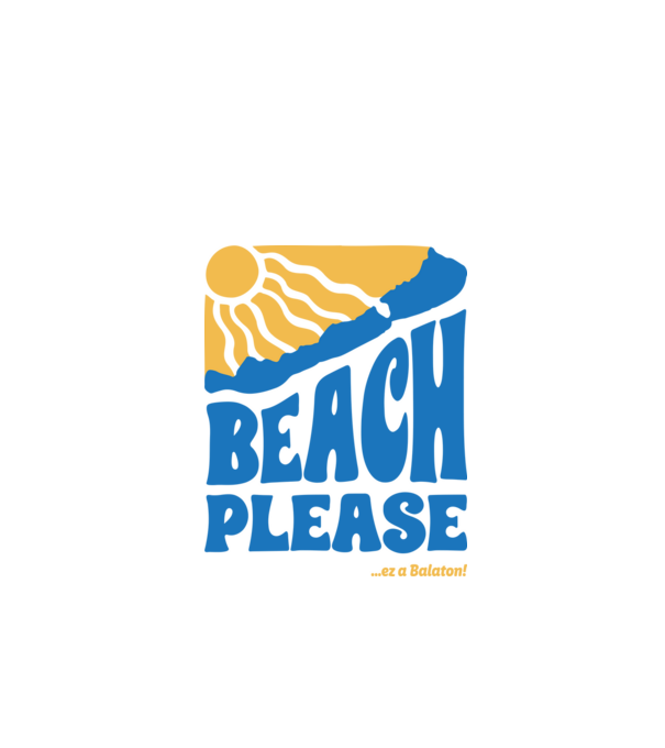 Beach Please, ez a Balaton! minta fehér pólón