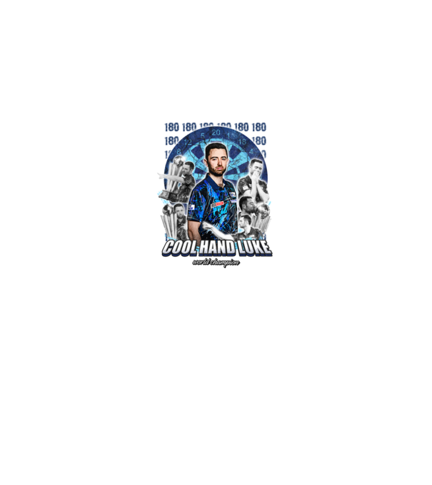 Luke Humphries World Champion minta királykék pólón