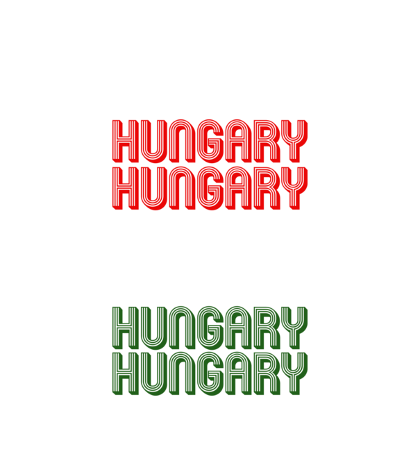 Hungary Hungary szurkolói póló minta fehér pólón