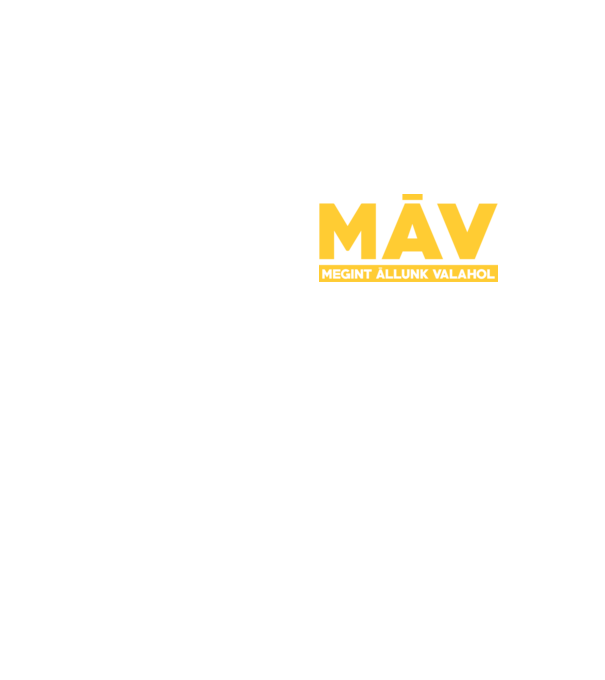 MÁV már megit állunk valahol minta neonsárga pólón