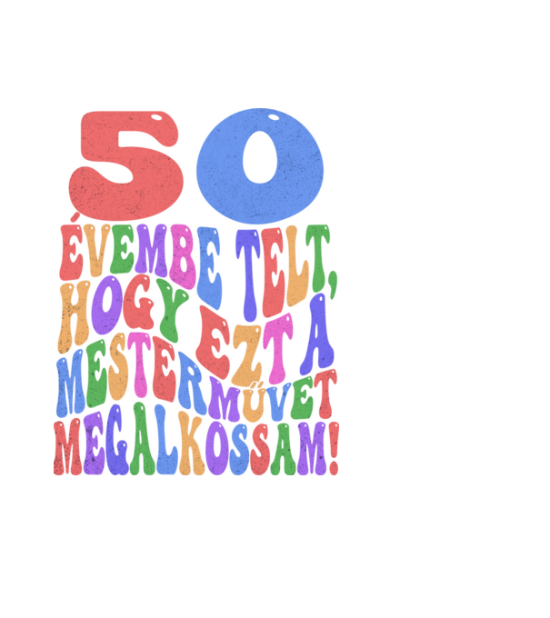 Mestermű megalkotása 50 minta fekete pólón