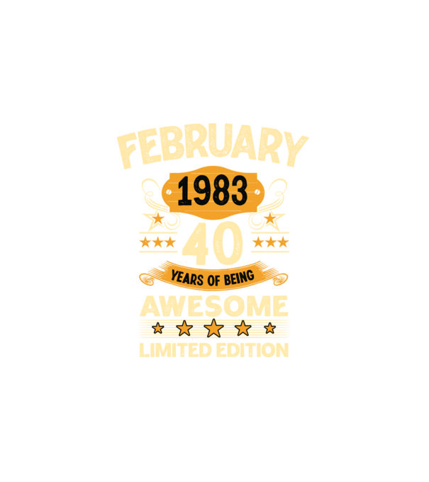February 1983 40 years of being limited edition minta fehér pólón