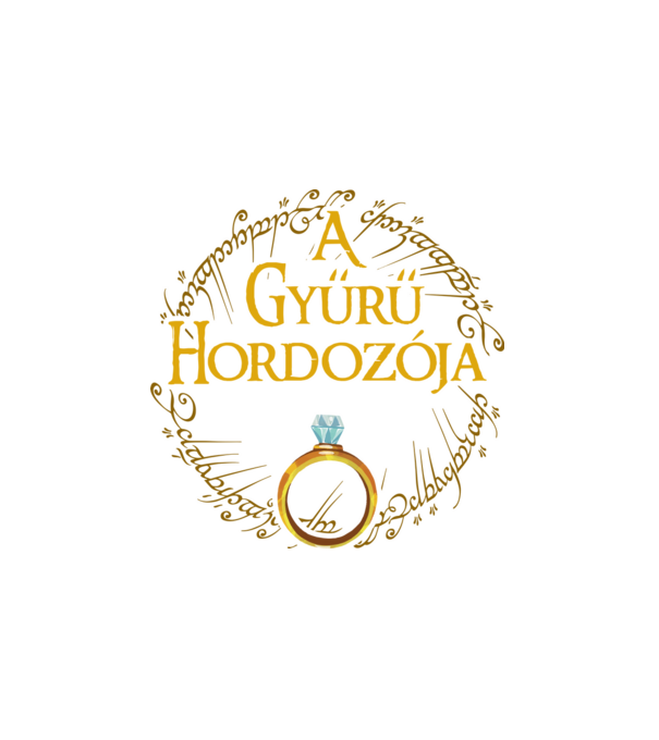 A gyűrű hordozója minta fehér pólón