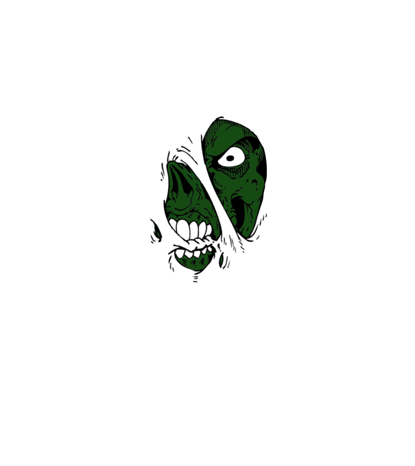 Zombiee minta zöld pólón