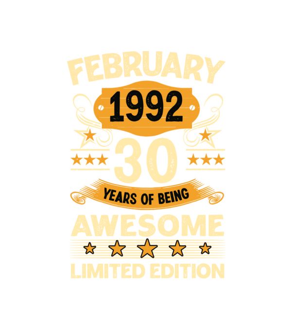 30 years of being limited edition_february minta fehér pólón