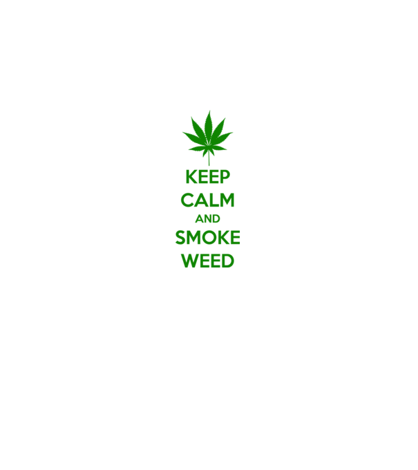 Keep calm - SMOKE WEED minta szürke pólón