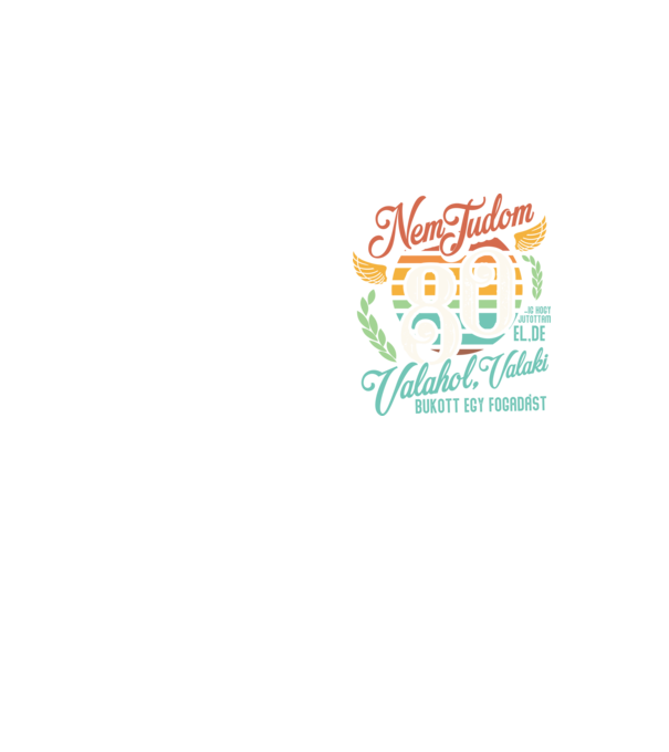 Szülinapos fogadás retro 80 éves minta neonsárga pólón