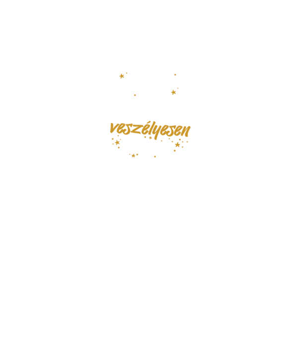 Veszélyesen túlképzett minta fekete pólón