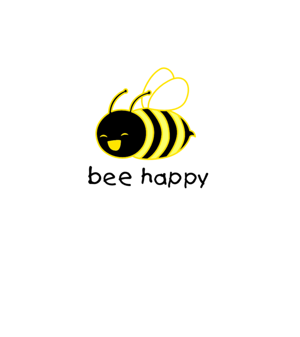 bee happy minta szürke pólón