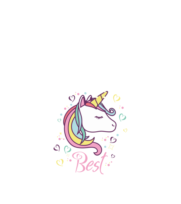 Unicorn Best minta fekete pólón