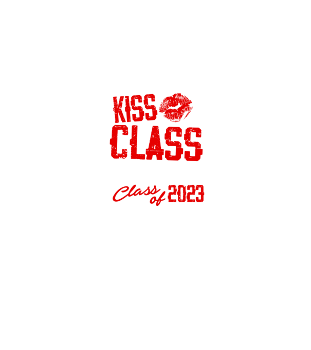 Kiss our Class minta farmerkék pólón