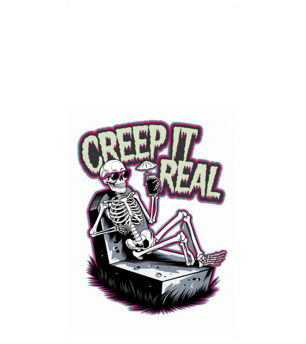 Creep it real minta fekete pólón