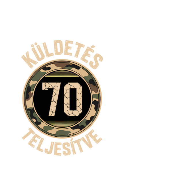 Küldetés teljesítve 70 minta fehér pólón