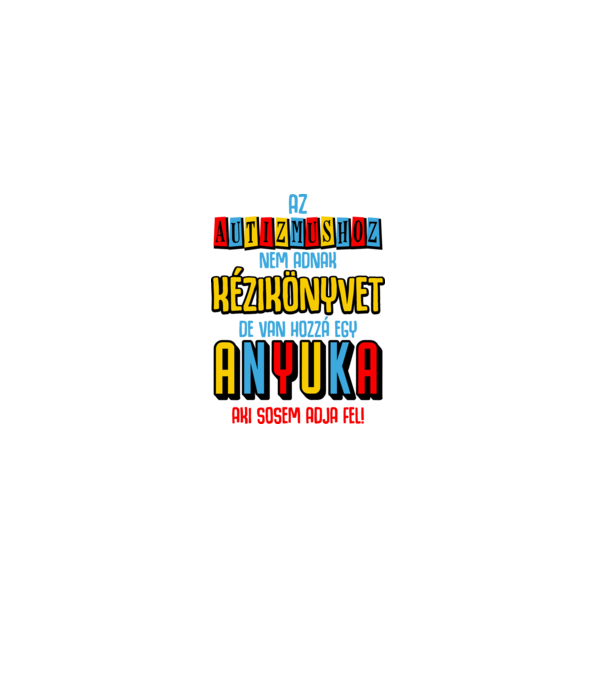 Az autizmushoz nincs kézikönyv minta piros pólón