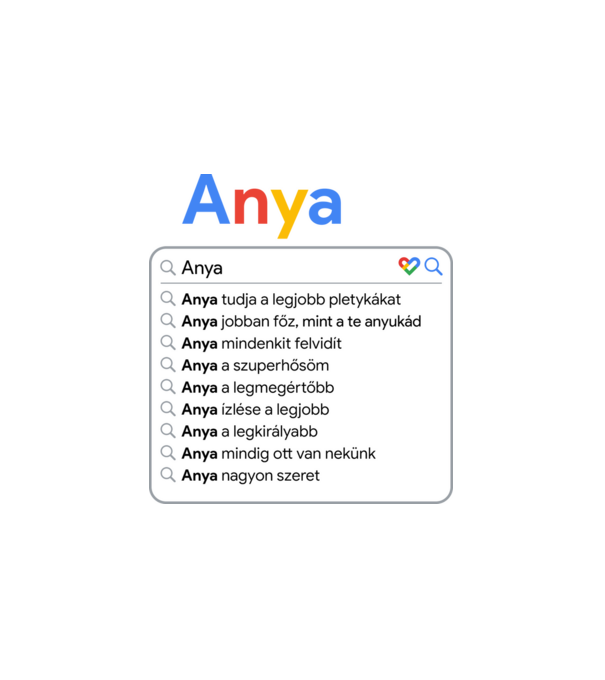 Google keresés ANYA minta fehér pólón