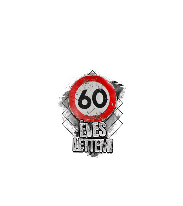 Speedlimit 60 éves fehérre minta fehér pólón