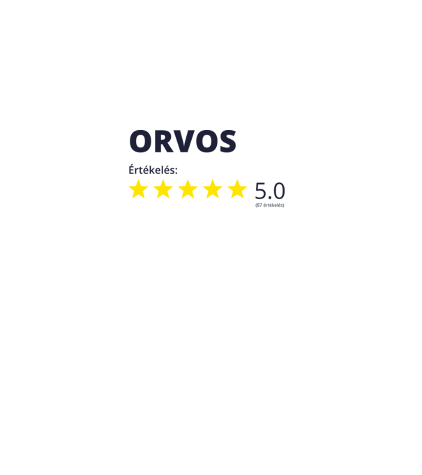 Értékelés 5 csillag - ORVOS minta fehér pólón