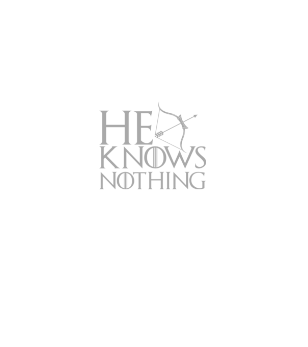He knows nothing páros minta fekete pólón