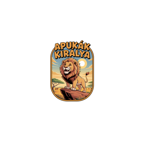 Apukák királya minta fekete pólón