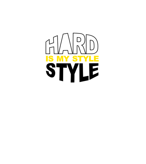 Hard Is My Style minta sötétszürke pólón
