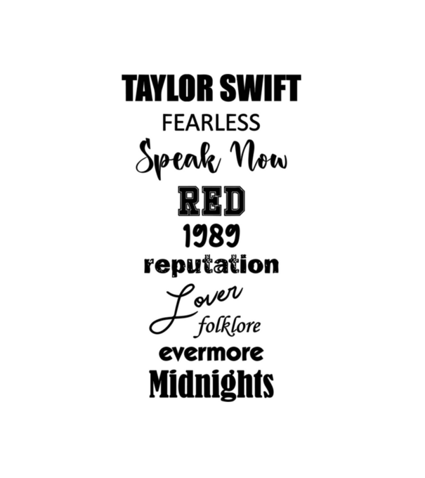 Taylor Swift Eras minta fehér pólón