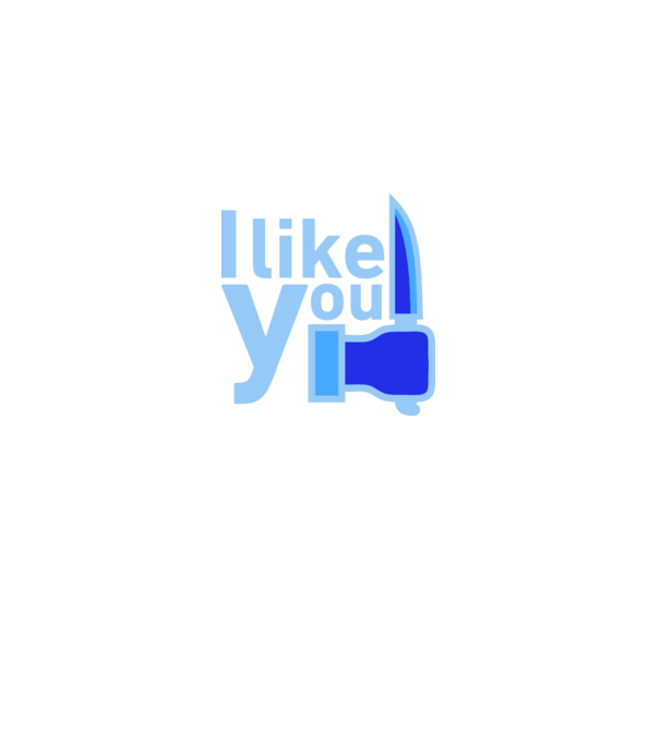 I like you minta fehér pólón