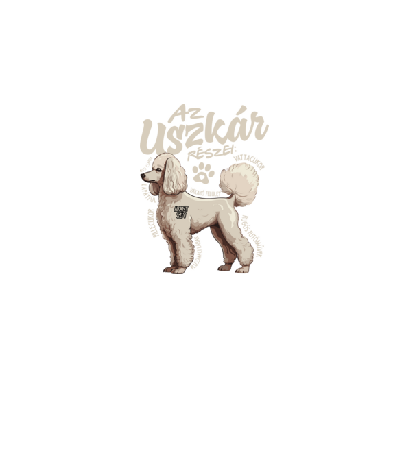 Uszkár Anatómia minta fekete pólón