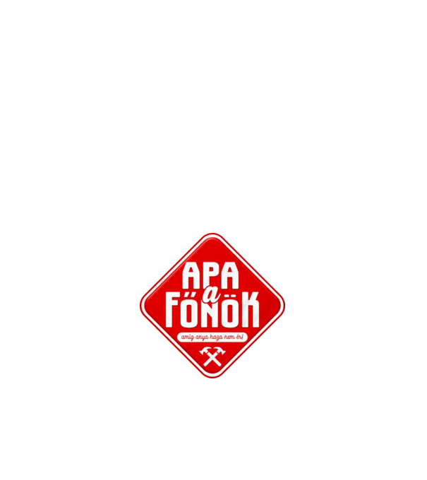 Apa a Főnök minta fehér pólón