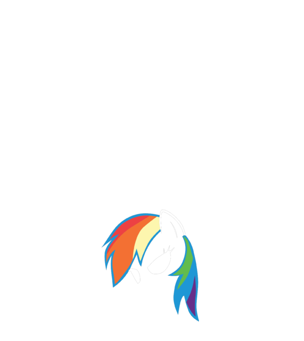 Rainbow Dash minta fehér pólón