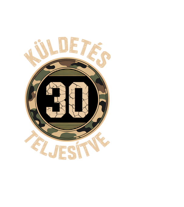 Küldetés teljesítve 30 minta fekete pólón