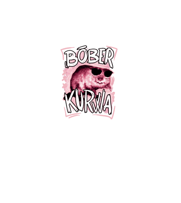 Bóber WTF minta fekete pólón