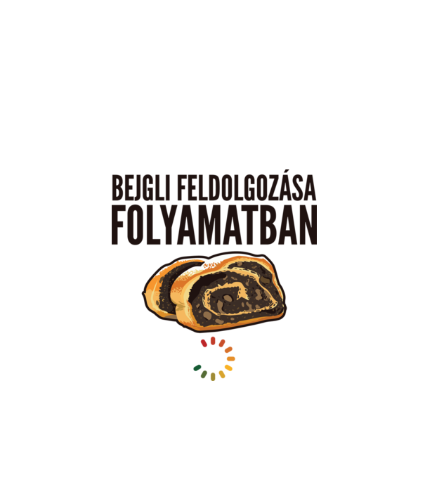 bejgli feldolgozása folyamatban minta fehér pólón