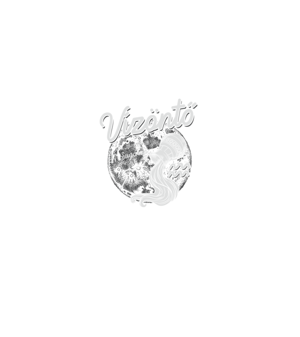 Vízöntő retro színű tulajdonságokkal minta fekete pólón