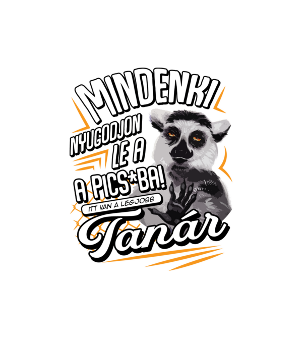 Itt van a legjobb Tanár minta fehér pólón