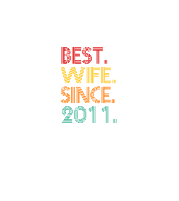 best wife since 2011 retro minta fekete pólón